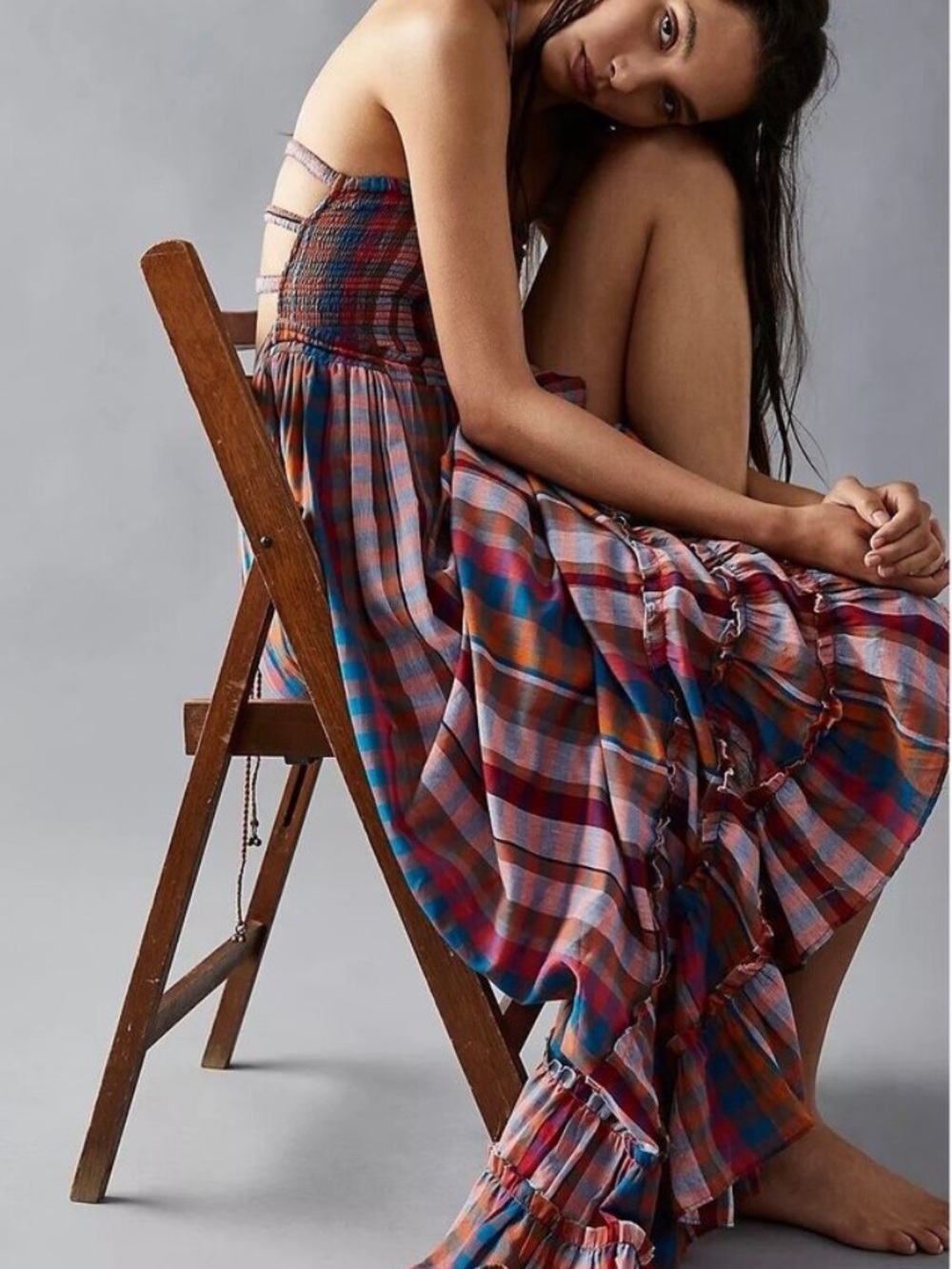 Free People Plaid Extratropical Maxi Dress - Picture 5 of 13